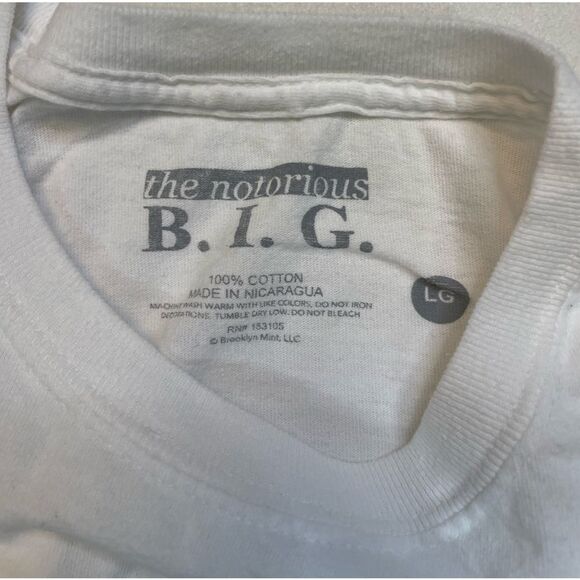 The Notorious Big Biggy Smalls Graphic T-shirt Men Large White Short Sleeve - Picture 4 of 5